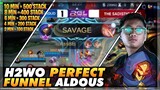 SAVAGE! by H2WO, Perfect Funnel Aldous in TOURNAMENT! (500 STACK IN 10 MINS!) | NXP VS TSG | MLBB