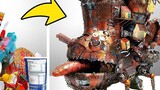 Kerajinan hardcore untuk orang asing: DIY Howl's Moving Castle dengan banyak sampah