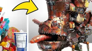 Hardcore crafting for foreigners: DIY Howl's Moving Castle with a ton of junk