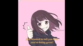 Motivational speach from an anime girl: