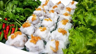 กับข้าวกับปลาโอ 521 : ข้าวเกรียบปากหม้อกะทิสด แป้งน่ม กะทิฉ่ำๆ Steamed Rice Dumplings coconut cream