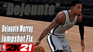 Dejounte Murray Jumpshot Fix NBA2K21 with Side-by-Side Comparison