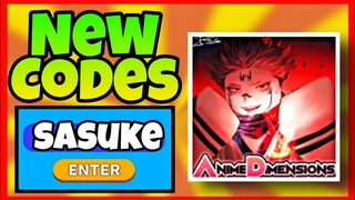 *SASUKE* UPDATE NEW GEMS CODES ANIME DIMENSIONS ROBLOX | ANIME DIMENSIONS CODES | SASUKE & BAKUGO