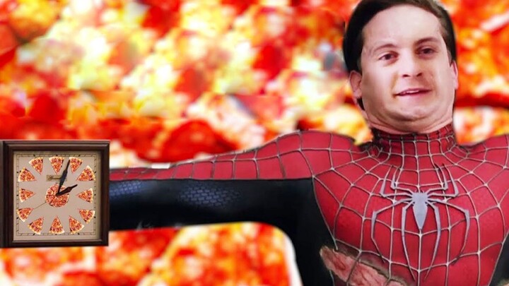 [MAD]Funny remix of <Spider-Man> and 'Pizza time'