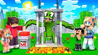 We Trapped GREEN Roblox RAINBOW FRIEND in Minecraft!