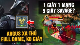 MLBB | ARGUS NGỌC XẠ THỦ - FULL DAMAGE - KO GIẦY: 1 GIÂY 1 MẠNG, 5 GIÂY SAVAGE? | Tốp Mỡ