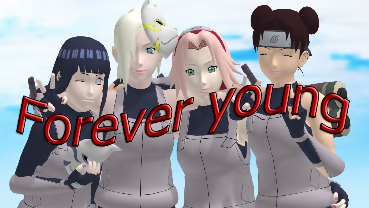 MMD Naruto] Sakura, Ino, Hinata, TenTen - Forever young (Motion DL) -  Bilibili
