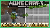 แจก+สอนลง Addon Minecraft PE กระเป๋าและเข็มขัด Backpack & Toolbelt V.2.0