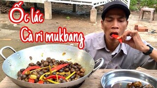 Mukbang nông Thôn, Ốc Lác Cà-ri Dừa Khô Vừa Thơm Ngon Vừa Giòn Vừa Béo