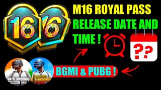 M16 Royal Pass Release Date & Time ( BGMI & PUBG ) M16 Royal Pass Release Date Bgmi | M16 Royal Pass