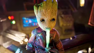 The cute moment of the Marvel group's pet Groot, how can you bully such a cute Groot!
