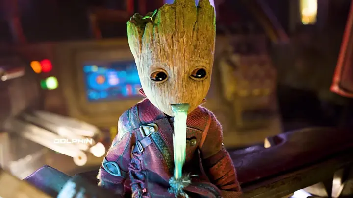 The cute moment of the Marvel group's pet Groot, how can you bully such a cute Groot!