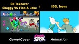 Corrupted Jake and Finn vs Shaggy, BF and Pibby | Come Learn With Pibby x FNF Animation x GAME