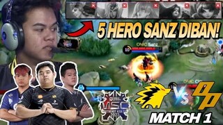 5 HERO SANZ DIBAN SEMUA !! BELUM TAU SANZ MEREKA !! ONIC VS OUTPLAY MATCH 1 - MSC 2023