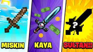 Pedang Orang Miskin VS Kaya VS Sultan Di Minecraft!! Yang Terakhir Paling GILA!!ðŸ˜±ðŸ˜±