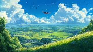 Lofi Coffee Music under Blue sky 🌱 ~ Lofi Ghibli Cafe BGM