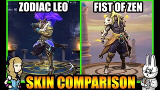 BADANG FIST OF ZEN EPIC SKIN EFFECTS VS. ZODIAC LEO - MLBB SKIN COMPARISON SERIES