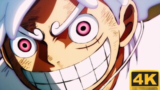 [4k/60 frames] Enter the fifth gear! Luffy Sun God Nika Appears! The drum of liberation sounds! The 