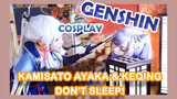 [Genshin,  COSPLAY]Kamisato Ayaka & Keqing don't sleep!