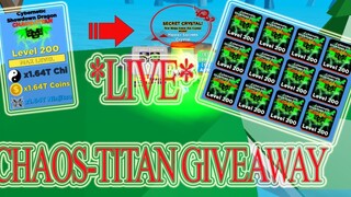 [LIVE] CHAOS-TITAN PET GIVEAWAY in NINJA LEGEND(Subscribe to get one,Super Chat $2 to get 5)