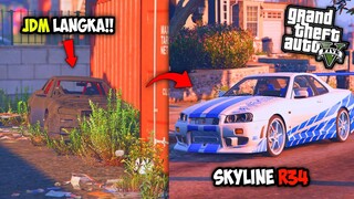 AKU MENEMUKAN BANGKAI MOBIL JDM NISSAN SKYLINE R34 TERBENGKALAI - GTA 5 MOD