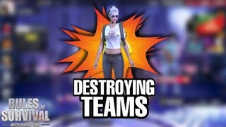 Destroying Teams❤️ / 400 SUBS🙏 / Rules Of Survival / Ep.29