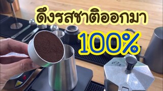 เทคนิคการใส่กาแฟ ให้ดึงรสชาติ 100% Moka pot