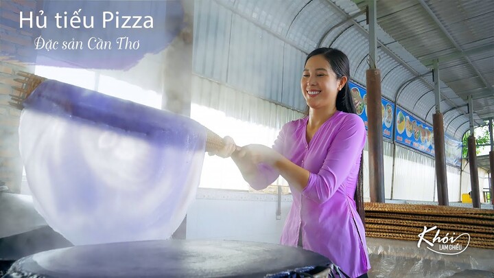 Hủ tiếu pizza lạ miệng của người miền tây Cần Thơ - Khói Lam Chiều # 109 | Vietnamese pizza noodle