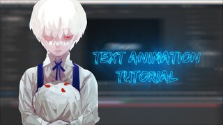 After Effect Text Animation Tutorial | AMV Tutorials