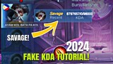 FAKE SAVAGE AND KDA TUTORIAL 2024! MOBILE LEGENDS BANG BANG
