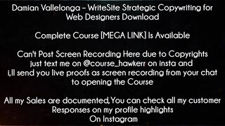 Damian Vallelonga Course WriteSite Strategic Copywriting for Web Designers Download