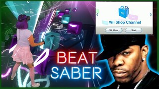 Busta Rymes visits the Wii Shop - BEAT SABER (Fast Song!)