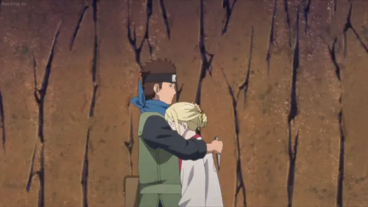 Konohamaru Hugs Remon Goodbye, Remon Sacrifice Herself To Protect Konohamaru