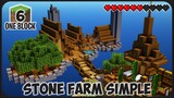 Melengkapi PULAU BARU dengan STONE FARM SIMPLE ! || Minecraft One Block Indonesia Pt.6