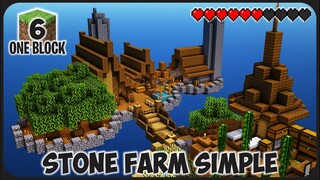 Melengkapi PULAU BARU dengan STONE FARM SIMPLE ! || Minecraft One Block Indonesia Pt.6