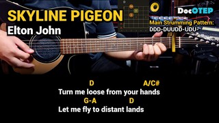 Skyline Pigeon - Elton John (1969) Easy Guitar Chords Tutorial with Lyrics Part 1 SHORTS REELS