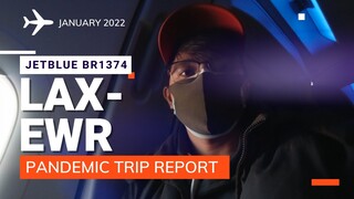 JetBlue LAX to EWR (Los Angles to Newark) Economy Class Pandemic Flight Trip Report | January 2022