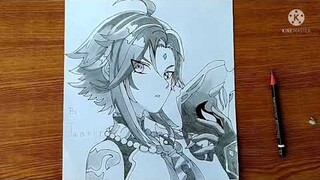 how to draw xiao : genshin impact with Jeanny & pencil