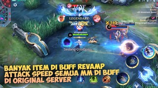 Update Original Server Kali ini Banyak Hero, Spell, Item di Buff & Nerf Brutal di Mobile Legends