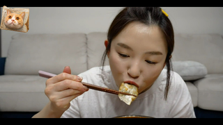 Mukbang mì trộn và bánh bao hàn quốc #mukbang #mukbangASMR