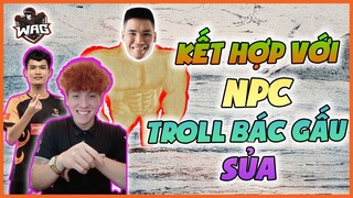 [ Free Fire ] Học Mõm Kết Hợp Với NPC Chơi Kèo Sủa Chơi Khăm Troll Bác Gấu Chết Cười  - Học Mõm