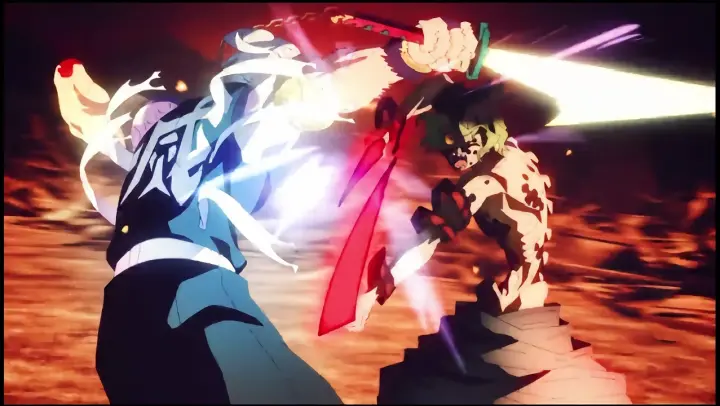 Best Epic Fight Demon Slayer Kimetsu no Yaiba Season 2 Uzui Tengen vs Gyutaro