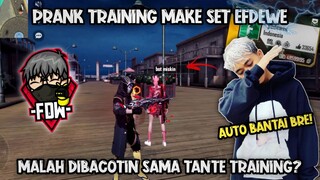 NYAMAR JADI EFDEWE MALAH DI HINA SAMA TANTE TRAINING 🥺AUTO BANTAI EMOTE 10 JUTA!!😠🤙