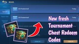 New free Redeem codes in mobile legends MPL Tournament chest | Redeemable Code October 2020