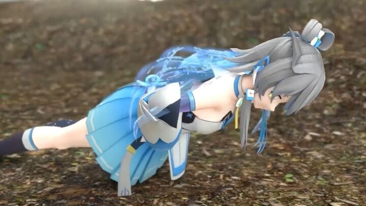 Luo Tianyi performs Russian-style handless push-ups