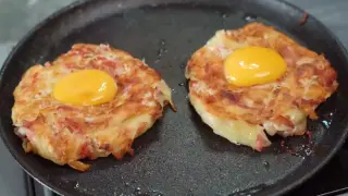 [Food]Secret of Russian potato latkes. It's the egg yolks!