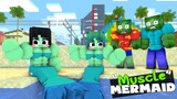 Monster School | CUTE MUSCLE ZOMBIE MERMAID BOYS AND GIRLS | Minecraft Animation