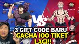 3 Gift Code Baru Dan Gacha 100 Tiket Lebih Buat Duplikat Hero JUJUTSU SORCERER