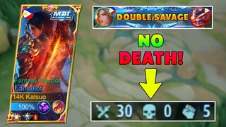 30 KILLS! LANCELOT ZERO DEATH CHALLENGE WITH DOUBLE SAVAGE!! 😨 | AGGRESSIVE LANCE PLAY STYLE 2022!