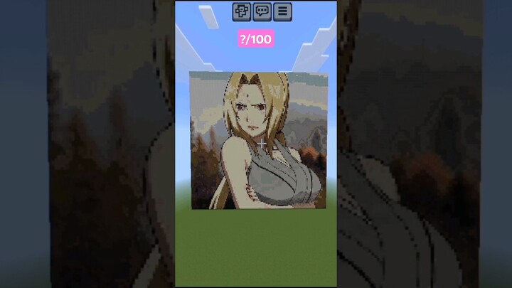 Tsunade pixel art in minecraft |#minecraft #minecraftshorts #shorts